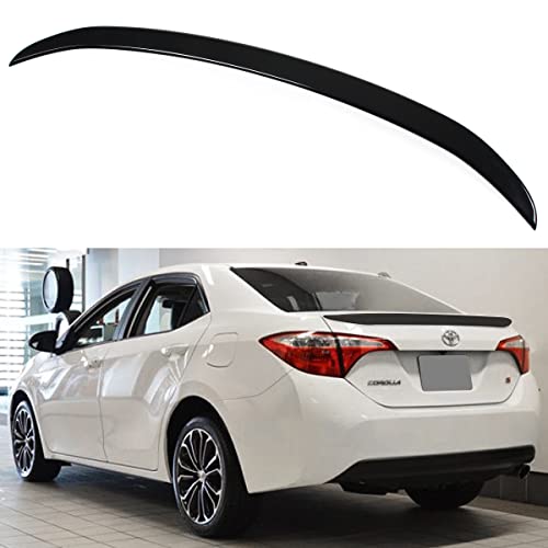 Painted Glossy Black JDM Sport Trunk Lid Spoiler Wing Compatible with 2014-2019 Toyota Corolla LE SE XSE