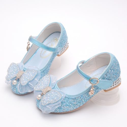 Girls Dress Shoes Kids Toddler Glitter Party Wedding Low Heels Pumps Flower Girl Mary Jane School Shoe3