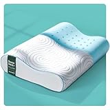 Dreamlab Almohada Snow Neck+ | Almohada Cervical de Tela Fría al Tacto y Memory Foam con Gel | Hipoalergénica,...