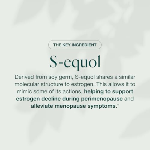 EQUELLE Multi-Symptom Perimenopause & Menopause Relief Relief from Hot Flashes, Muscle Aches & Supports More Sleep. Hormone-Free, Plant-Based S-Equol – 1 Month Supply (60 Tablets) - Image 4