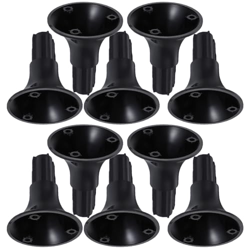 HAMPPLIES Bases de Montaje para Luces Solares de Jardín 10 Piezas Soporte ABS Resistente Intemperie para Lámparas Tipo Antorcha en Césped y Exteriores Base Redonda para Farola y