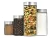 4-Piece Callista Glass Canister Set with Stainless Steel Lids