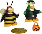  Disney Club Penguin - Juego de figuras de 2 pulgadas (2 pulgadas), diseño de abeja y pingüino