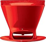 Melitta 640820 Heritage Series 1-Cup Red Plastic Pour-Over Cone Coffee Maker, Red