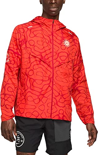 Nike Wild Run Windrunner Men's Running Jacket, Habanero Red (as1, alpha, m, regular, regular, Habanero Red, medium)