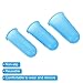 PATIKIL Rubber Finger Tips, 4 Set Silicone Thumb Fingertip Protector Finger Grips Thimble for Office Counting Sorting Sewing, Blue Multi Size Assorted