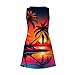 Generic Sundresses for Women 2024 Vacation Trendy Elegant Boho Beach Dresses Fashion Hawaiian Floral Printed Sleeveless V Neck Mini Tank Dress Cute Vacation Dress Aesthetic Clothes(01Red,XL), X-Large