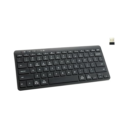 Bnnwa Wireless Bluetooth Keyboard,Bluetooth +2.4G Dual Mode Keyboard Small Portable External Wireless Keyboard for Android Tablet Phone iPad Pro Air Mini iPhone Windows Surface(BLACK)
