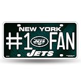 15 cm x 30 cm Unbekannt NFL # 1 Fan Metall Auto Tag, Damen Kinder Unisex Herren, New York Jets