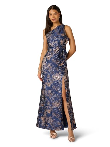 Image of Adrianna Papell One Shoulder Jacquard Gown