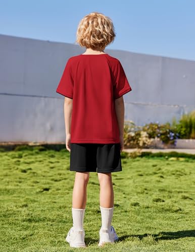 Image of Arshiner Boys Loose Athletic Set Crew Neck T-Shirt & Mesh Short 4-13 Years