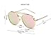 GAMT Polarized Aviator Sunglasses Round Mirrored Colored Lens for Women Pink