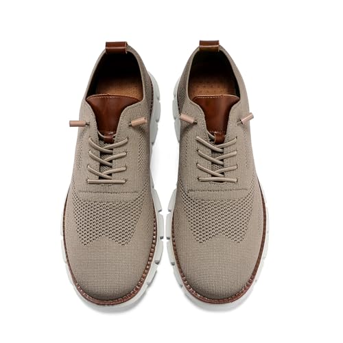 Image of Wearbreeze Men's Business Casual Oxford Sneakers - Lightweight Lace-Up Dress Shoes for Work, Travel & Daily Commute