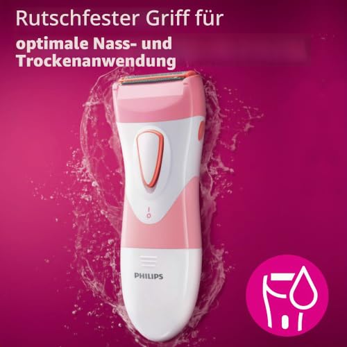 Philips SatinShave Essential HP6306 Damen Elektrorasierer für Beine, kabelloser Einsatz nass & trocken - – Ansicht 4