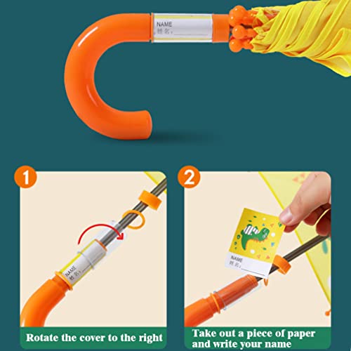 Children Transparent Long Umbrella For Boys Girls Cartoon Dinosaur Umbrella Baby Parasol Umbrella Kids Clear Umbrellas (Yellow) #TOP4