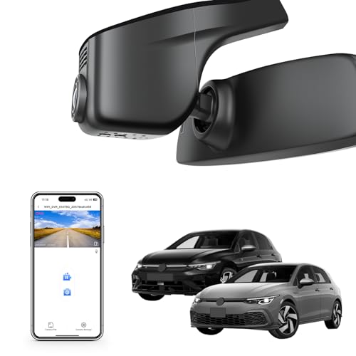 mangoal 4K Dash Cam fit for Volkswagen Golf & Golf GTI & Golf R MK 7/7.5/8 2015-2025(Model A Black), Rabbit Variant, OEM Look, UHD 2160P, App & WiFi, Loop Recording, Easy to Install, GPS, 64GB Card
