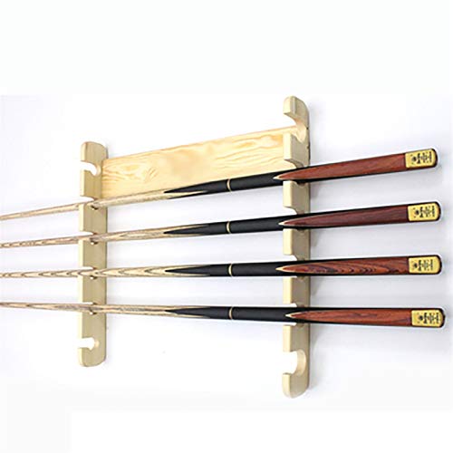 YYLL Storage Racks Wall Cue Rack, Holder Choose Horizontal or Vertical, Billiard Bar Holder Only (Cues, Balls and Ball Rack Not Included) (Color : Pine Horizontal Style)