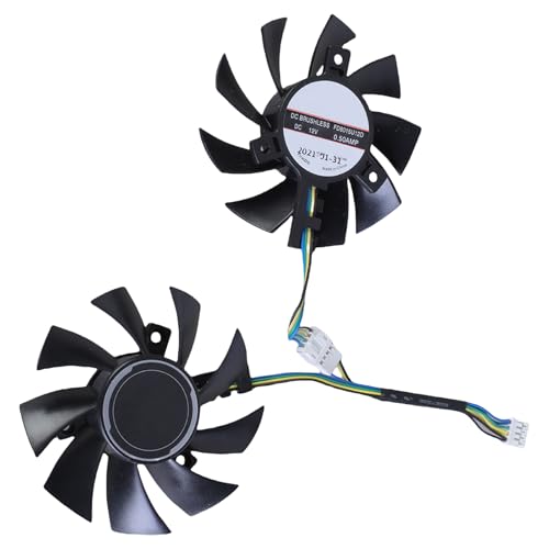 Yjcnelcr 75mm 4Pin FD8015U12D DC12V 0.5A GPU Fan for GTX1660Ti RTX2060 GAMING Graphics Card Cooling