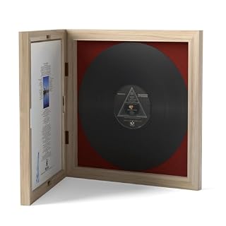 Rustic State Vinyl Record Frame with Front Cover for Album Cover Display and Vinyl Display – Wall Display for 7 to 12 Inch LP – Natural - Les Beatles, Paul McCartney, John Lennon, RIngo Starr, George Harrison