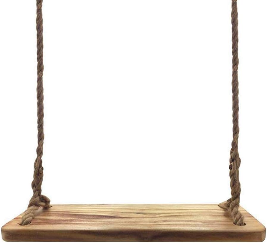 Meejon Swings Children's Garden Courtyard Outdoor Outdoor Solid Wood Adult Simple Swing Solid Wood Board Gym Sets & Swings (Size : 15feet)