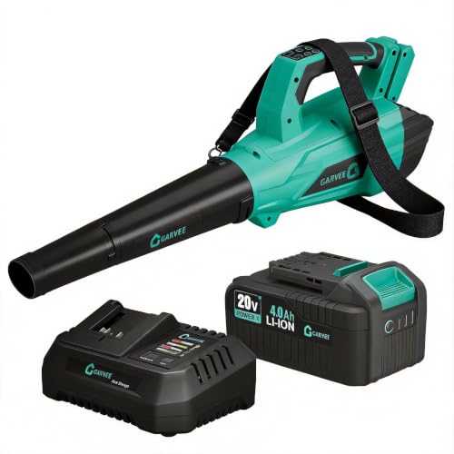 Garvee Garvee Brushless Leaf Blower Cordless 20 V 4.0Ah,Fast Charge 750 CFM