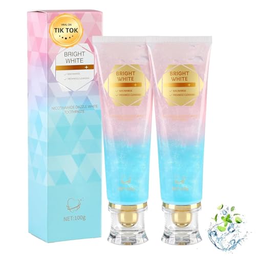 2PC Niacinamide Whitening Toothpaste, Niacinamide Intensive Whiten-ing Toothpaste, Triple Whitening...