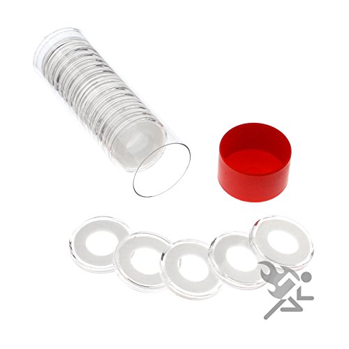 Contenedor y 20 cápsulas para monedas Air-Tite 15mm miniatura 1