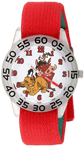 Disney Kids' Plastic Time Teacher Analog Quartz Nylon Strap Watch