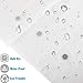 Amazer Shower Curtain Liner, 72 x 72 Inches EVA 5G Bathroom Plastic Shower Curtain with 3 Magnets and 12 Grommet Holes-Frosted