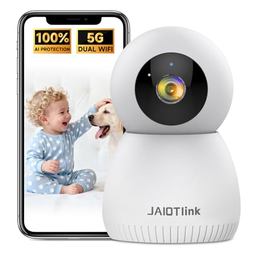 JAIOTlink 2K Baby Monitor with Phone App, 360° Pan-Tilt Indoor Camera for Home Security, AI Human/Pet Detection, Night Vision, 2-Way Audio, WiFi...