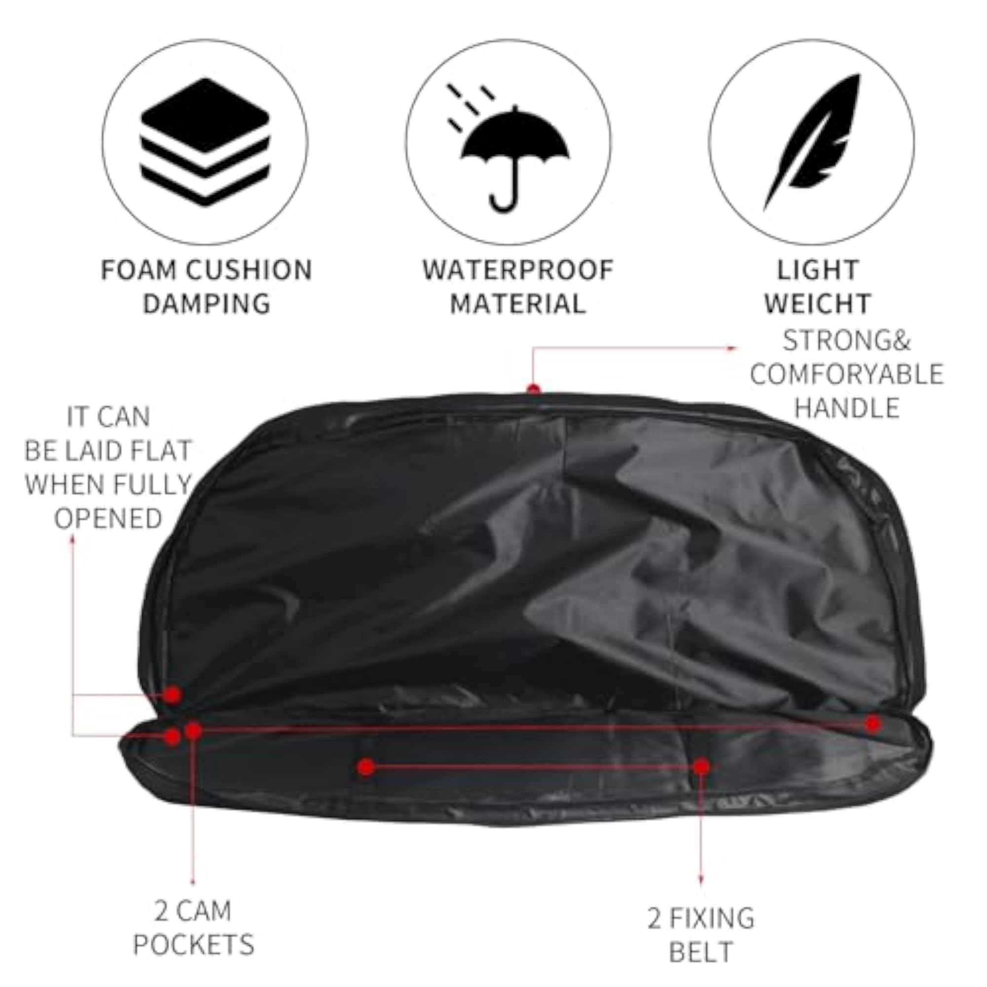 Lightweight Archery Compound Bow Case with Quiver