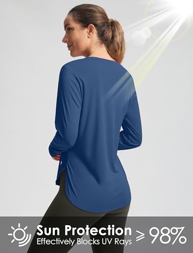 Image of Women's Sun Shirts UPF 50+ Long Sleeve UV Protection Shirt Lightweight Quick Dry Workout Hiking Tops for Women