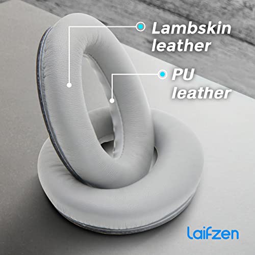 Image of Lambskin QC45 SE QC35ii QC35 QC25 QC15 Earpads Cushions Replacement Ear Pads for Bose QC 45 35 II QC2 AE2 AE2i AE2w SoundLink SoundTrue 35ii 25 15 2 AE QuietComfort Sheepskin Leather Gray (Silver)