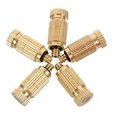 POPETPOP Hochdruck Nebeldüsen Messing 5 Stück Tropfstopp Zerstäuberdüsen Für Aquakulturbetriebe Und Landwirtschaft Außenkühlung