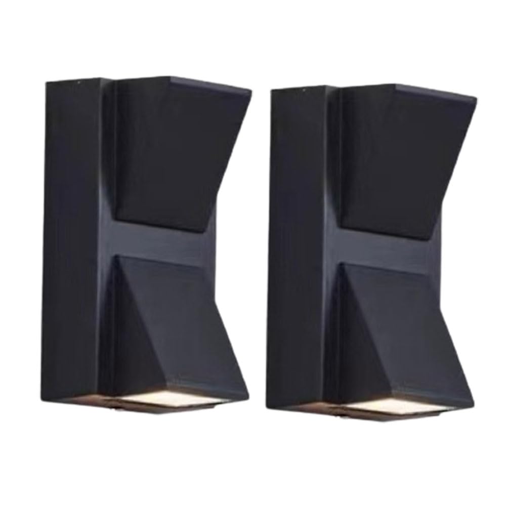 Applique Murale d'extérieur Classique à LED, Lampe Murale créative Noire, éclairage Mural extérieur étanche IP65, Appliques extérieures Haute luminosité, Pratique pour Porche et terrasse