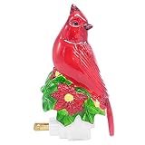 ldnacele Red Birds Plug in Night Light, 360 Rotation, LED Nightlight Home Party Halloween Decoration