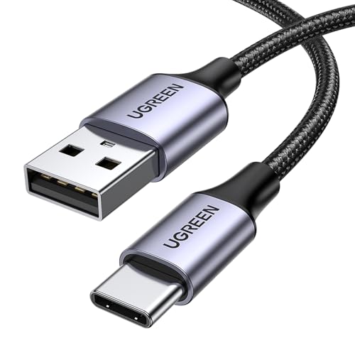 UGREEN Type C Cable 1M USB C Cable Nylon Braided Fast Charging USB-C Cord for iPhone17/16/15 Series Galaxy S25 Apple watch iPad Pro 2022 MacBook Pro Nintendo Switch Huawei PS5 etc