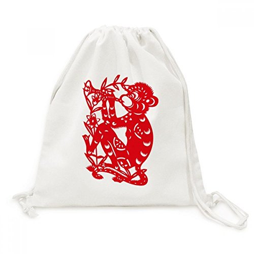 Toile Singe Chine : l'élégance du motif papier découpé traditionnel