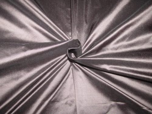 Tissu taffetas de soie 137 cm de large en noir irisé ou mauve