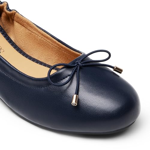 DREAM PAIRS Women's Ballet Flats, Foldable Round Toe Dress Shoes, Comfortable Slip On Work Flat Shoes with Bowknot3
