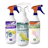 Spray Limpia Moho para paredes, juntas, azulejos, baldosas, baño, suelo, ducha y resto de superficies con humedad/fórmula anti moho quita mancha de humedades limpiador de juntas (Pack Killer)