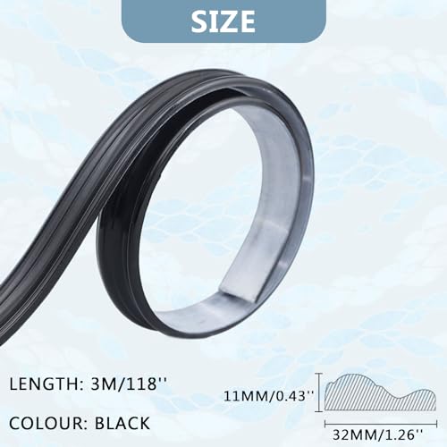 kingsea Flexibler Formstreifen, selbstklebend, 3 m, für Wände, Spiegel, Küchenschränke