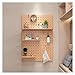 PFCDZDU Pegboard Wall Organizer Panels, Wall Mount Display Peg Boards Kit, Bedroom Study Office Bathroom Wall Display Storage Modular Combination Shelf (Color : Wood Colour, Size : 80x60cm)