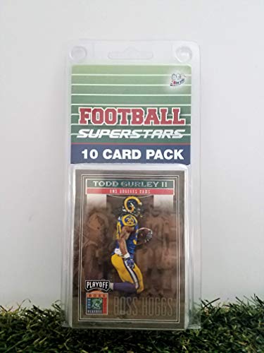 Todd Gurley- (10) Card Pack NFL Football Superstar Todd Gurley Starter Kit all Different cards. Comes in Custom Souvenir Case! Perfect for the Gurley Super Fan! by 3bros