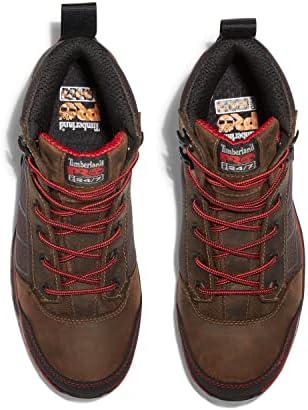 Timberland PRO Men's Payload Industrial Work Boot, Brown/Red, 11 | Image 4