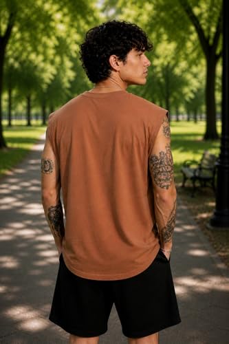 Image of Printed Men's Polycotton Relax Fit Round Neck Half Sleeve T-Shirt for Casual & Gym Wear