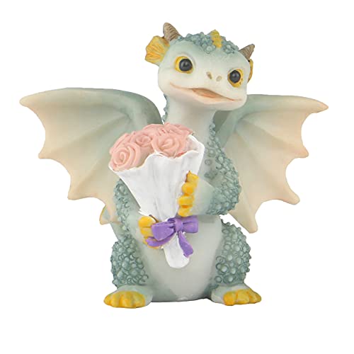 KEEPKAP Mini Dragon Figurine, Resin Home Decor, Cute Ornaments, Lucky Animal Garden Statue for Micro Landscape