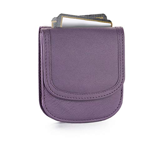 Taxi Wallet® - Tw03-Purple - Soft Leather - Compact, Front Pocket Folding Wallet - For Cards, Coins, Bills, Id (Men & Women) #TOP28