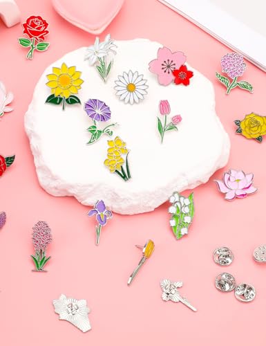 Image of JUNEBRUSHS 36pcs Enamel Pins Bulk for Party Favors Women Girls Clothes Decor Accessories