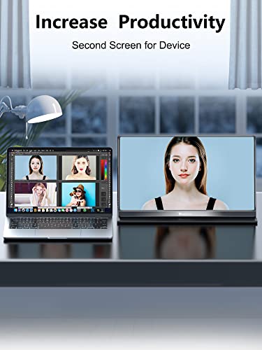 Image of MAGICRAVEN Portable Gaming Monitor, USB-C HDMI Laptop Screen Extender, Second Display for Console with Built-in Speakers, Works with PS5, Xbox, Switch, Ideal for Travel Home Office - 17.3 inch